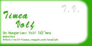 timea volf business card